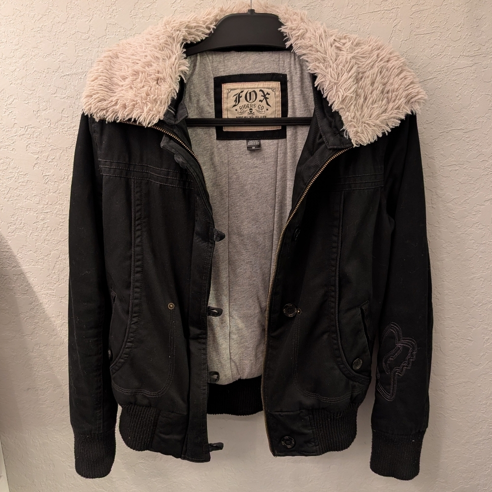 Fox Racing Jacket with Faux Fur Collar SzM